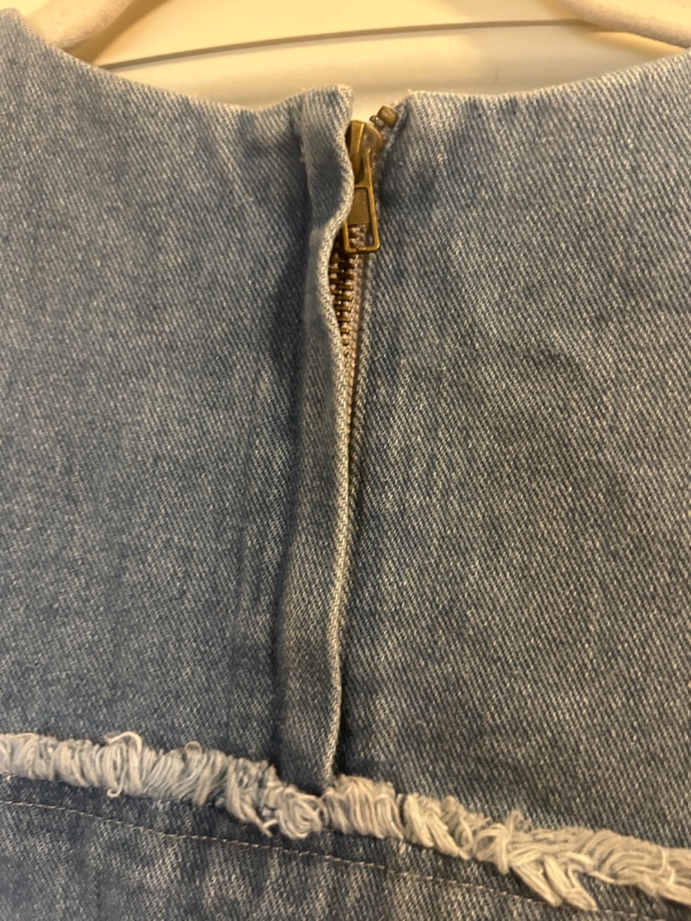 Sugarlips Blue Denim Sundress with Frayed Trim - Picture 5 of 8